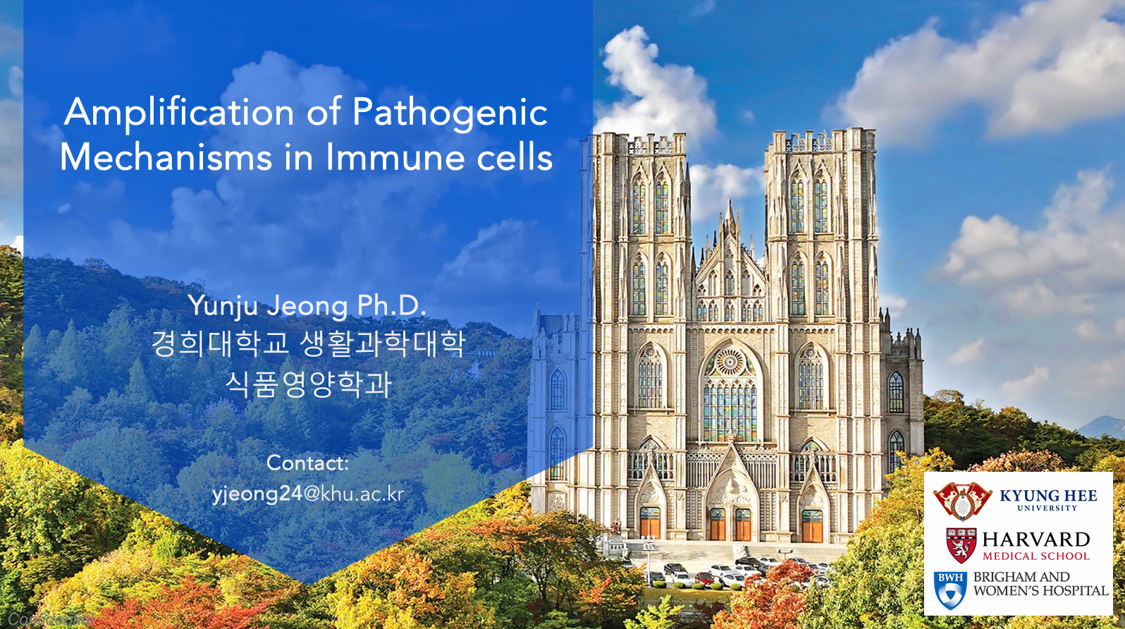 [초청세미나] Amplification of Pathogenic Mechanisms in Immune Cells 첨부 이미지